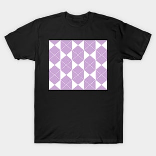 Abstract geometric pattern - purple and white. T-Shirt